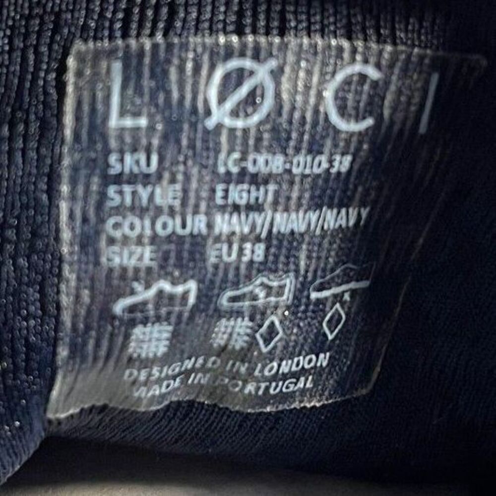 LOCI Women's Navy Nine Logo Low-Top Sneaker Shoes SZ 7.5 (38) NEW - Picture 6 of 7